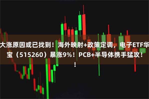 大涨原因或已找到！海外映射+政策定调，电子ETF华宝（515260）暴涨9%！PCB+半导体携手猛攻！